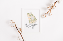Load image into Gallery viewer, Georgia State Map Art Print
