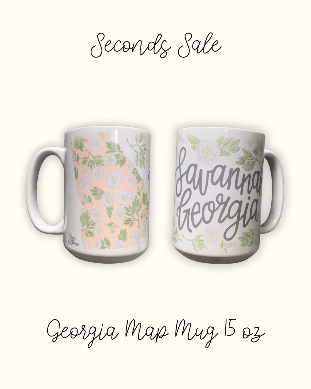 Georgia State Map 15 oz - Seconds Sale