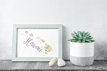 Load image into Gallery viewer, Hawaii State Map Art Print
