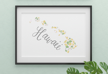 Load image into Gallery viewer, Hawaii State Map Art Print
