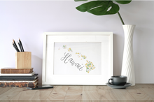 Load image into Gallery viewer, Hawaii State Map Art Print
