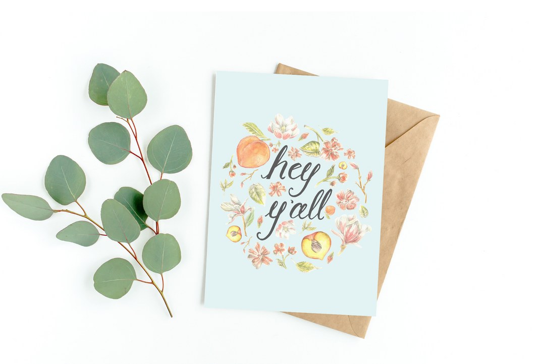Hey Y'all Folded Card