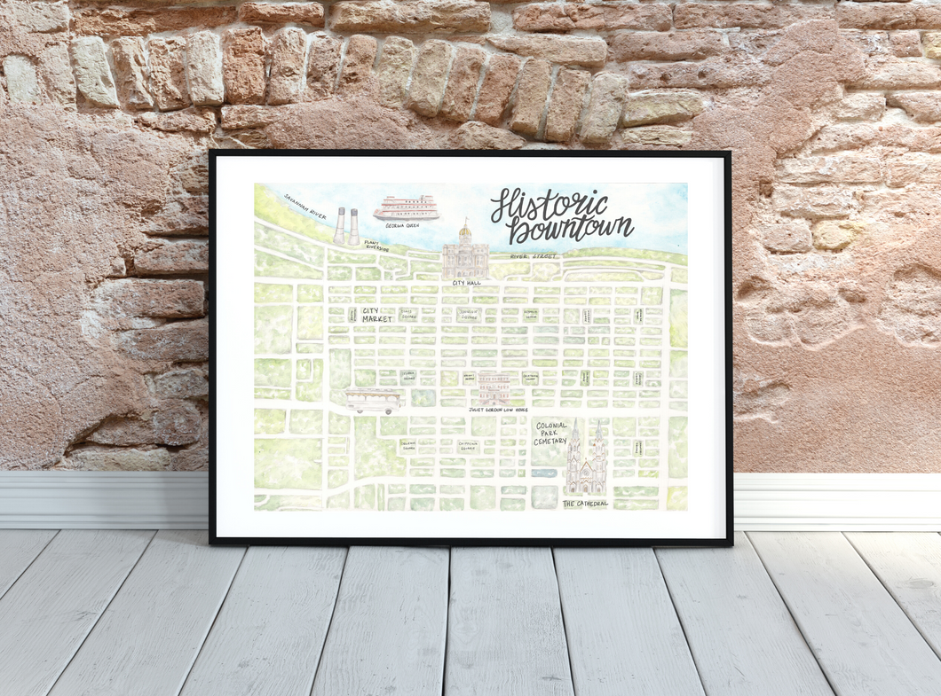 Historic Downtown Savannah Map