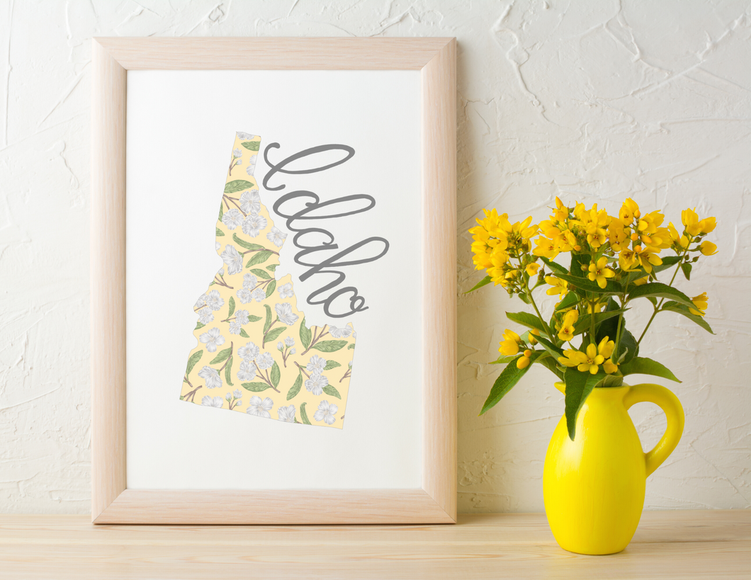 Idaho State Map Art Print