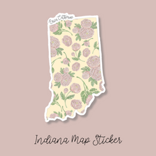 Load image into Gallery viewer, Indiana State Flower Map Vinyl Sticker
