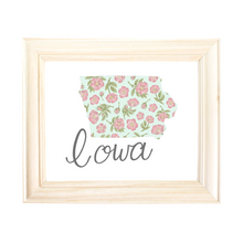 Load image into Gallery viewer, Iowa State Map Art Print
