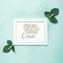 Load image into Gallery viewer, Iowa State Map Art Print
