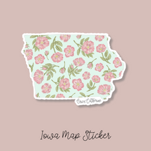 Load image into Gallery viewer, Iowa State Flower Map Vinyl Sticker
