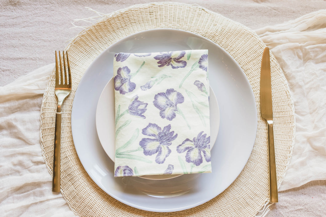 Iris Flower Tea Towel