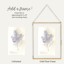 Load image into Gallery viewer, July Birth Flower - Larkspur Mini Original Artwork
