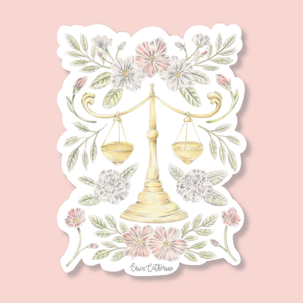 Libra Zodiac Sign Sticker