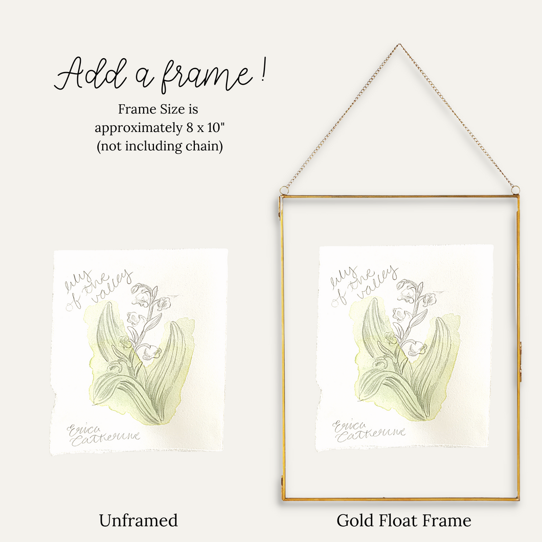 May Birth Flower - Lily of the Valley Mini Original Artwork