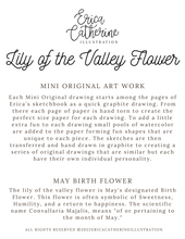 Load image into Gallery viewer, May Birth Flower - Lily of the Valley Mini Original Artwork
