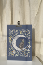 Load image into Gallery viewer, Luna - Black Cat Illustration Art Print

