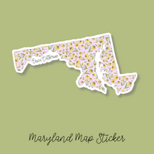 Load image into Gallery viewer, Maryland State Flower Map Vinyl Sticker
