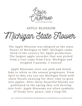 Load image into Gallery viewer, Michigan State Flower Map Vinyl Sticker
