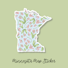 Load image into Gallery viewer, Minnesota State Flower Map Vinyl Sticker

