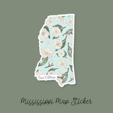 Load image into Gallery viewer, Mississippi State Flower Map Vinyl Sticker

