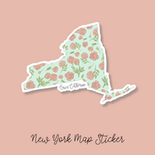 Load image into Gallery viewer, New York State Flower Map Vinyl Sticker
