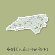 Load image into Gallery viewer, North Carolina State Flower Map Vinyl Sticker

