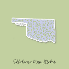 Load image into Gallery viewer, Oklahoma State Flower Map Vinyl Sticker
