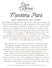Load image into Gallery viewer, Monstera Plant Mini Original Art
