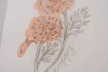 Load image into Gallery viewer, August Birth Flower - Poppy Mini Original  Artwork
