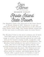 Load image into Gallery viewer, Rhode Island State Flower Map Vinyl Sticker
