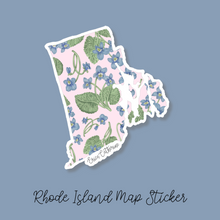 Load image into Gallery viewer, Rhode Island State Flower Map Vinyl Sticker

