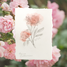 Load image into Gallery viewer, June Birth Flower - Rose Mini Original Drawing
