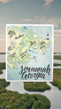 Load image into Gallery viewer, Savannah Map Vinyl Sticker
