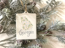 Load image into Gallery viewer, State Flower Map Ornaments
