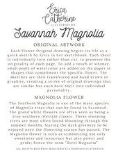 Load image into Gallery viewer, Savannah Magnolia Original Illustration
