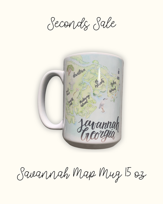 Savannah Map 15 oz mug - Seconds Sale