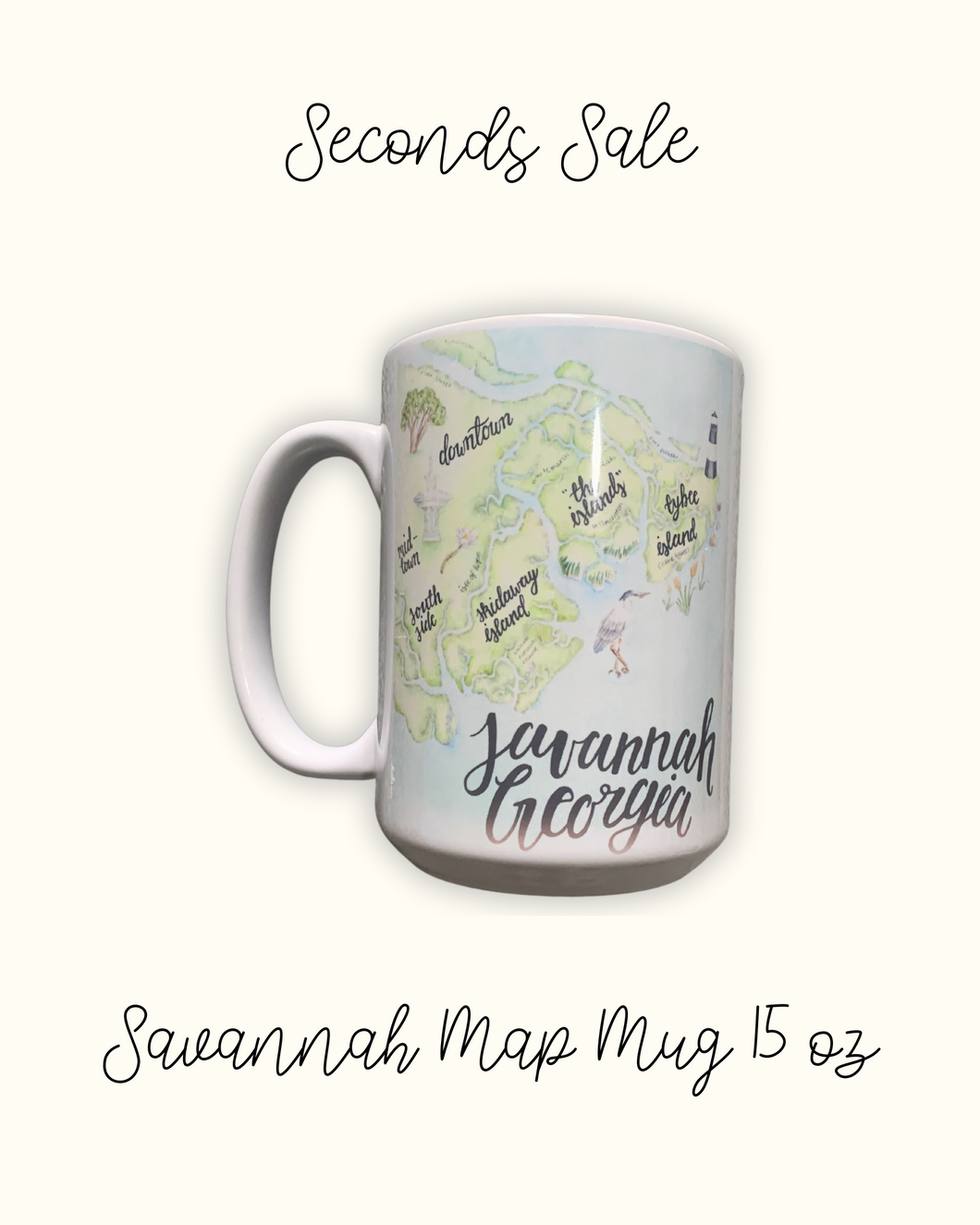 Savannah Map 15 oz mug - Seconds Sale