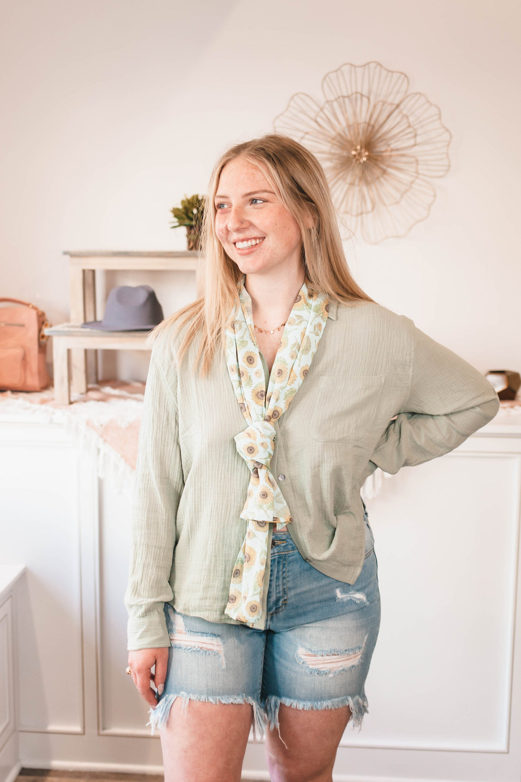 Sunflower Floral Scarf