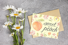 Load image into Gallery viewer, Sweet as a Peach Folded Card
