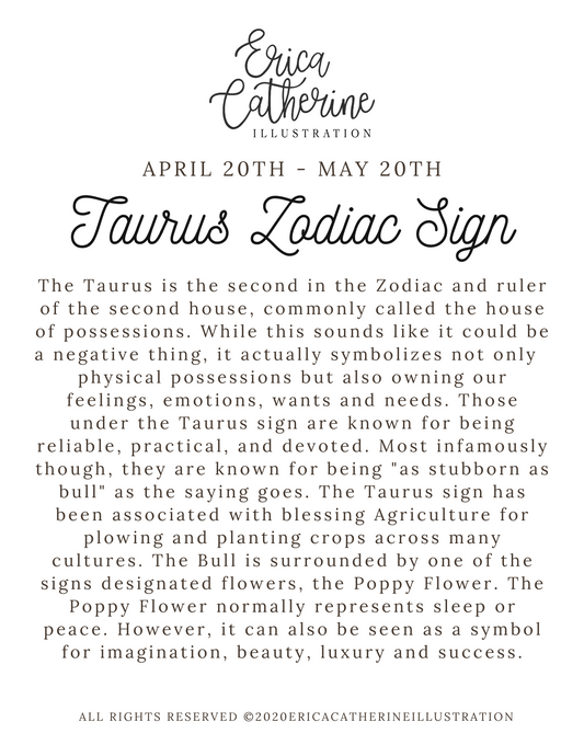 Taurus Zodiac Sign Sticker