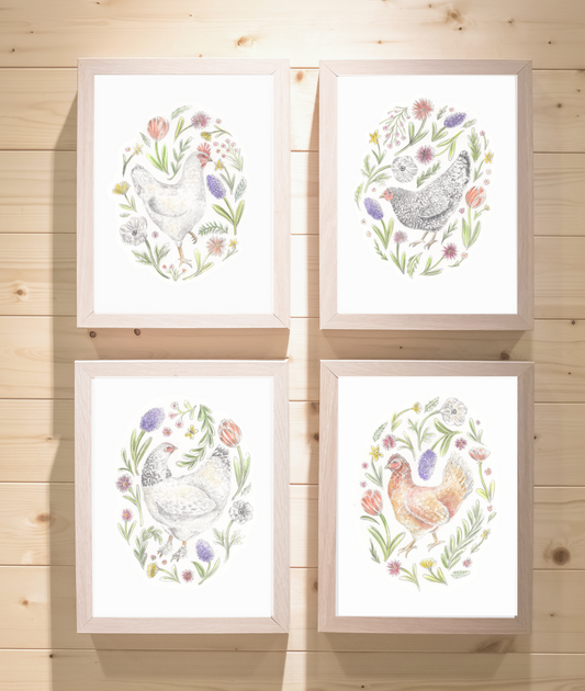 Backyard Chickens Print Series
