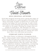 Load image into Gallery viewer, February Birth Flower - Violet Mini Original Artwork
