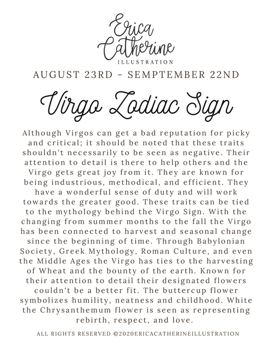 Virgo Zodiac Sign Sticker