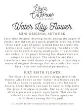 Load image into Gallery viewer, July Birth Flower - Water Lily Mini Original Artwork
