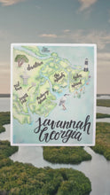 Load and play video in Gallery viewer, Savannah Map Vinyl Sticker
