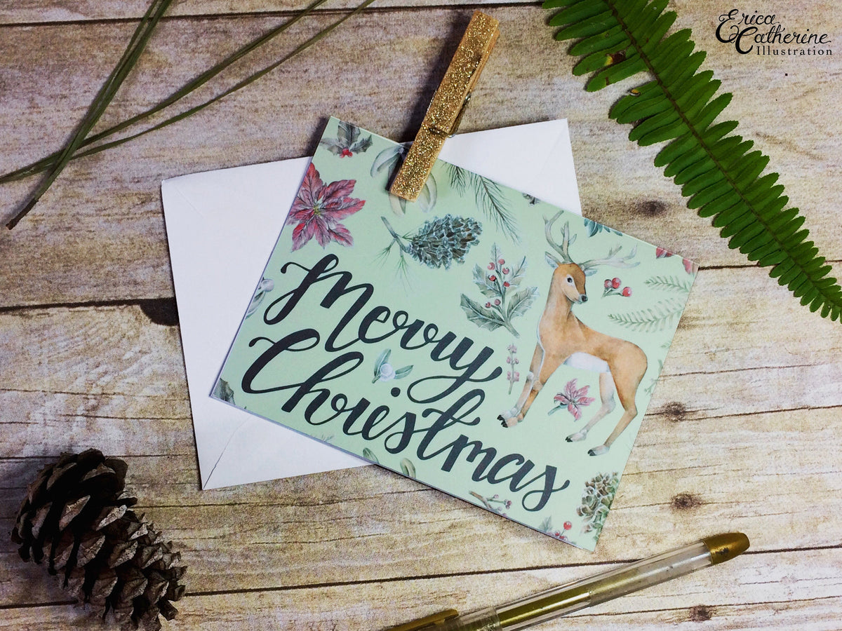 Merry Christmas Folded Card