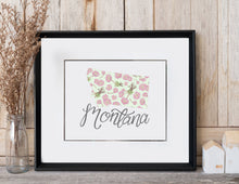 Load image into Gallery viewer, Montana State Map Art Print
