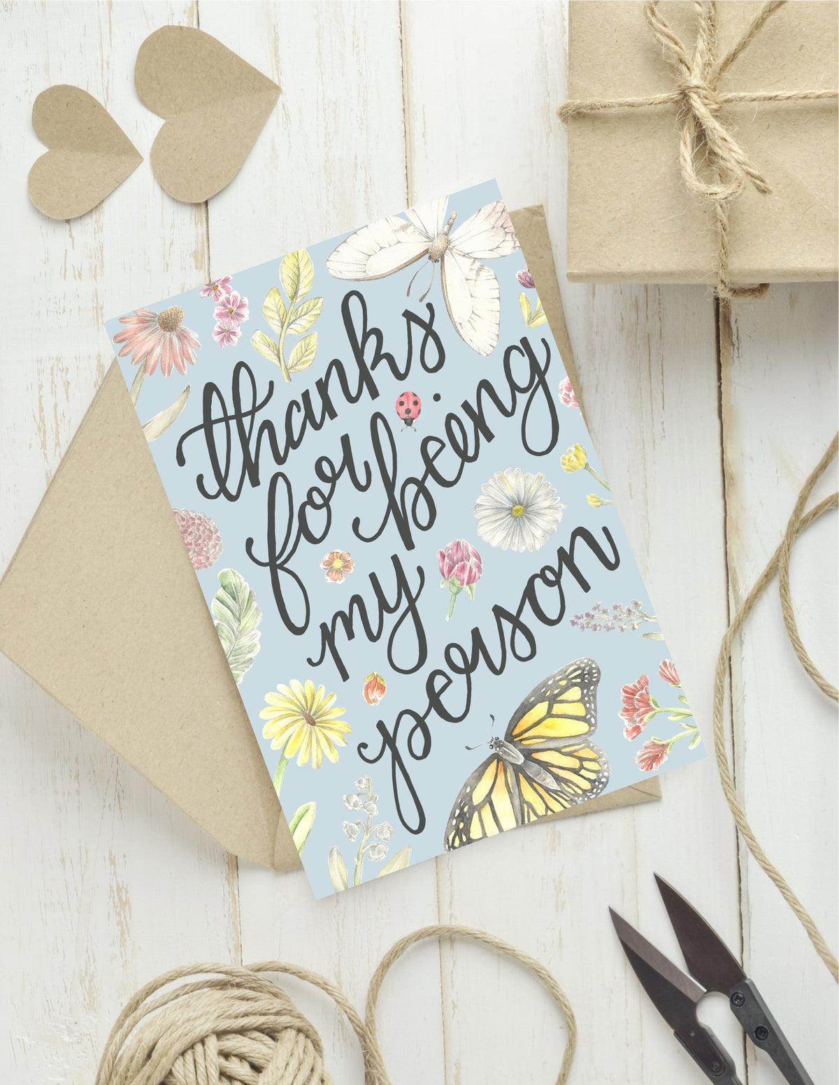 Thanks for Being my Person Folded Card
