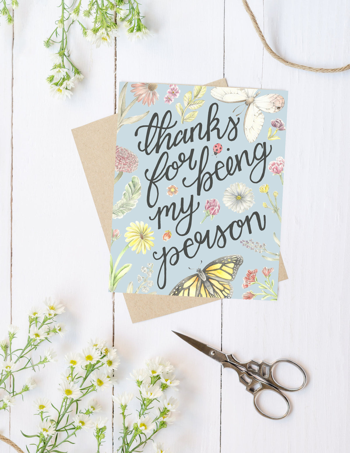 Thanks for Being my Person Folded Card