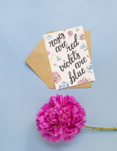Load image into Gallery viewer, Roses are Red Violets are Blue Folded Card
