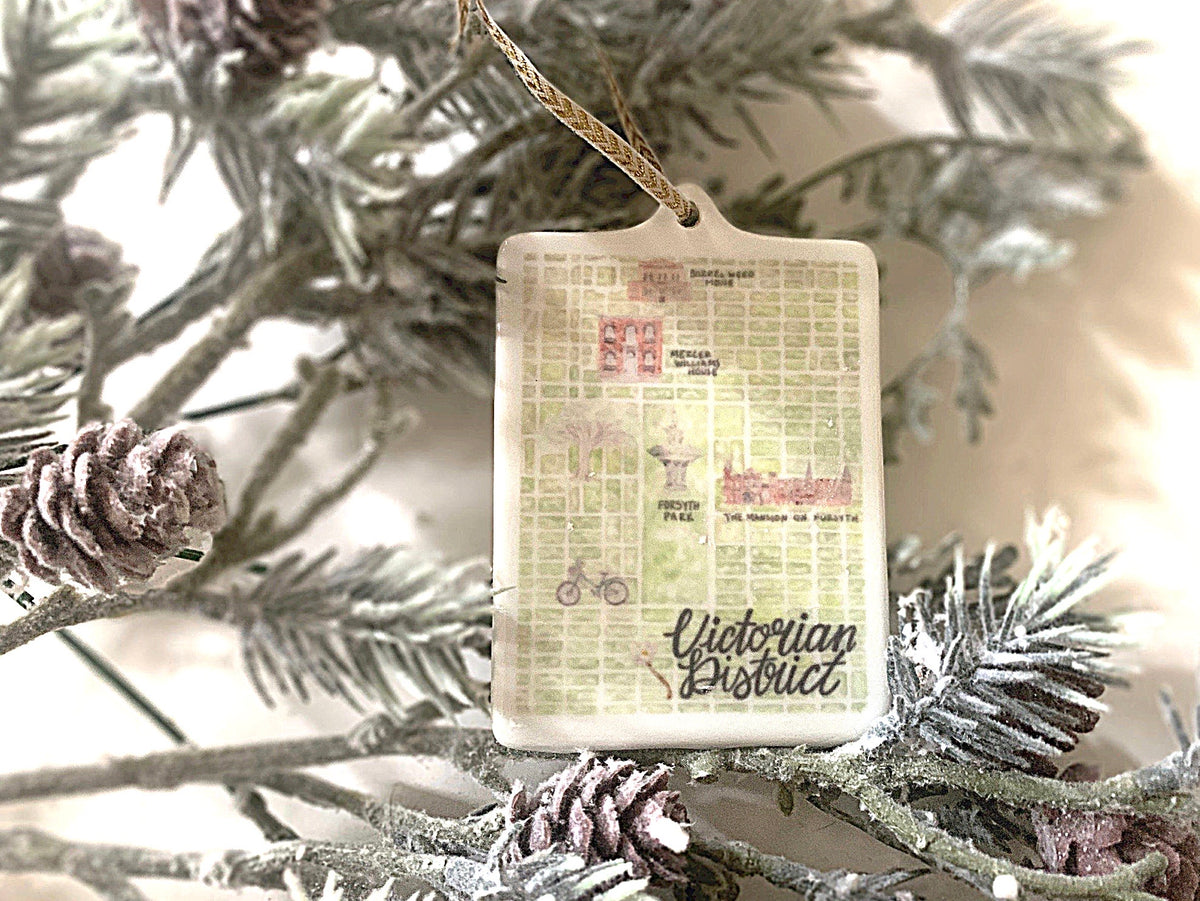 Savannah Map Ornaments