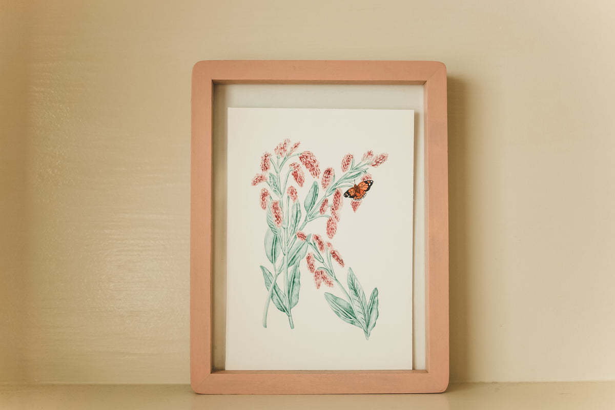 Letter K Floral Initial Art Print